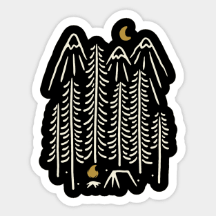 Night Camping Sticker